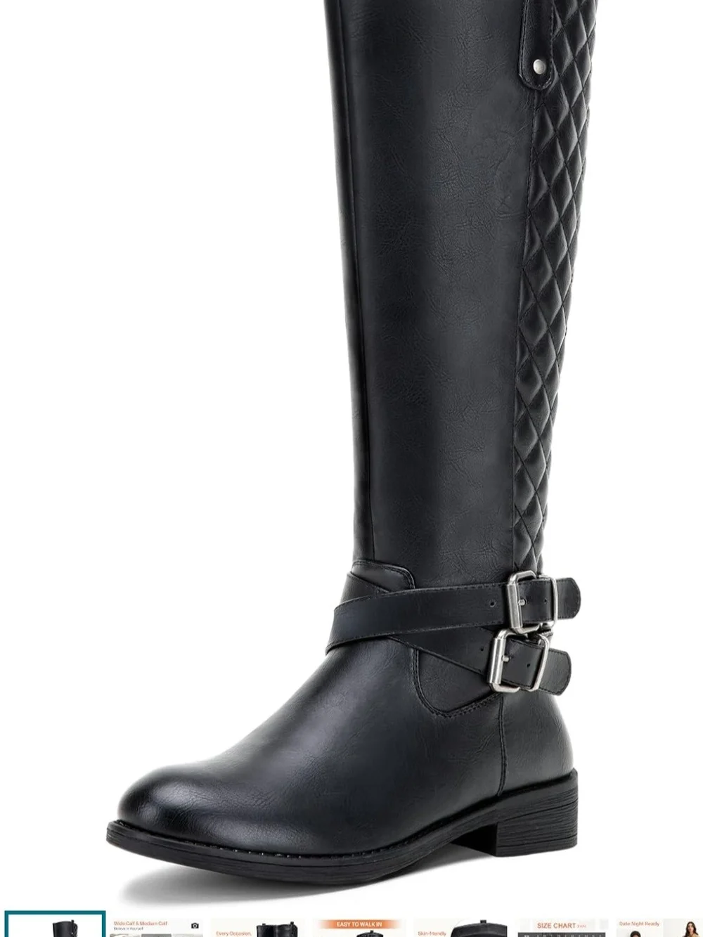 Vepose Black Over-the-Knee Riding Boots